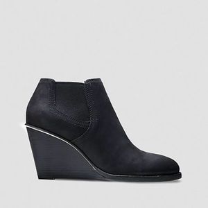 Cole Haan Balthasar Black Leather Wedge Bootie 8